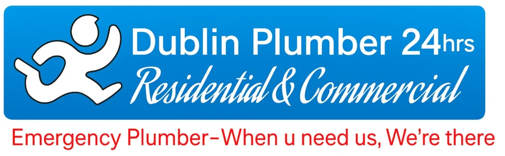 Dublin Plumber 24hrs logo with emergency plumber tagline in high resolution