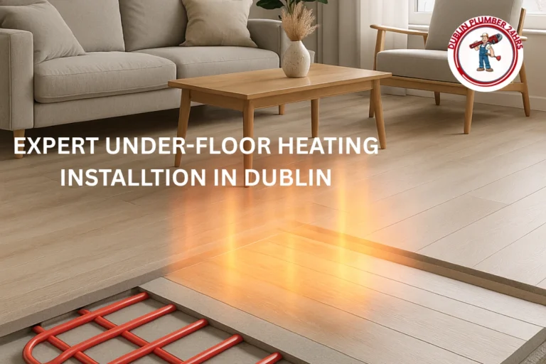 Underfloor heating installation in Dublin home showing efficient energy-saving system