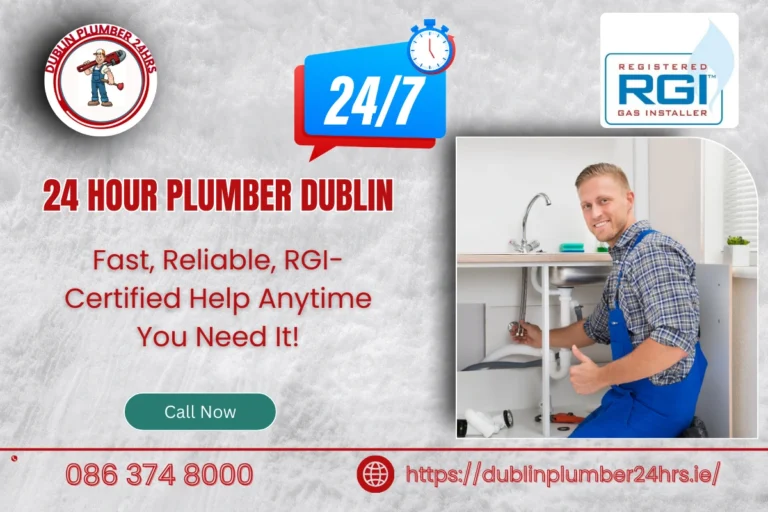 24 Hour Plumber Dublin – Fast, reliable RGI-certified emergency plumbing services available anytime across Dublin. Call 086 374 8000