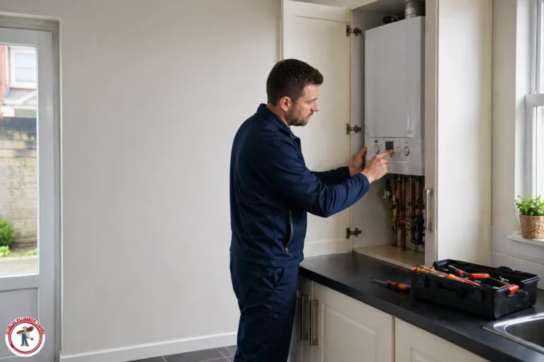 registered plumbers near me Dublin checking gas boiler installation