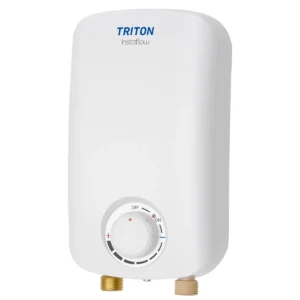 Instantaneous electric under sink water heater installed beneath a kitchen sink