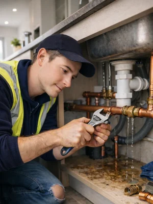 Plumber Leixlip repairing leaking pipe in Dublin home